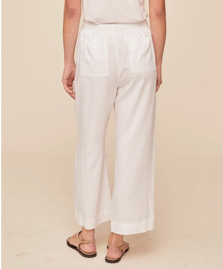 Wide Leg Crop in White