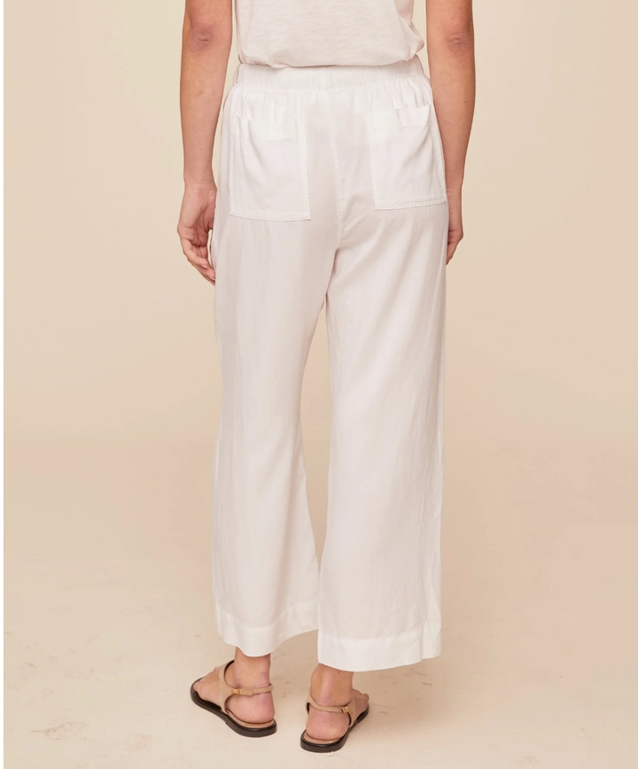Wide Leg Crop in White