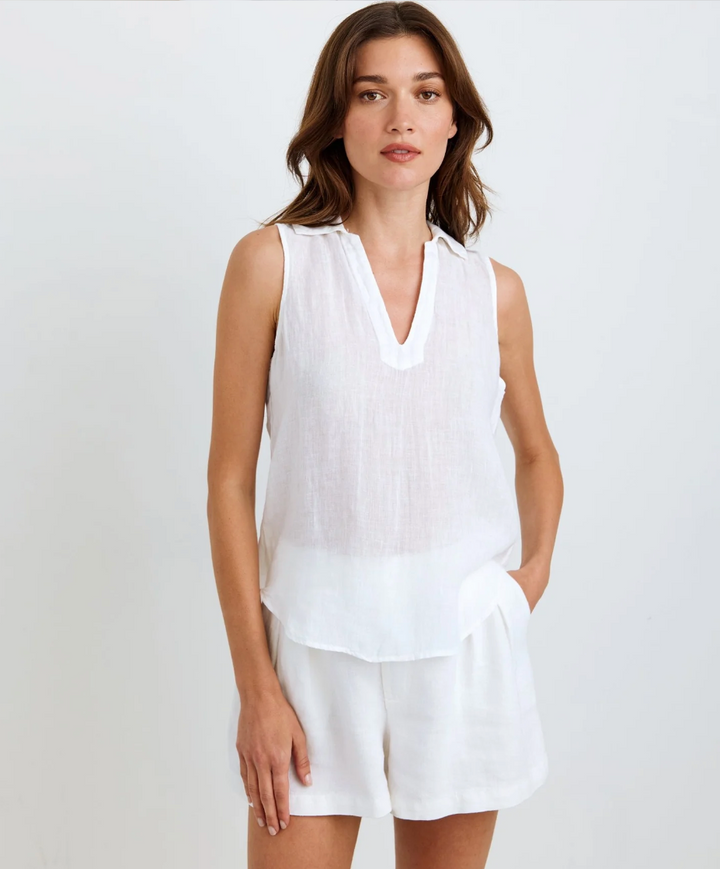 Sleeveless Pullover in White
