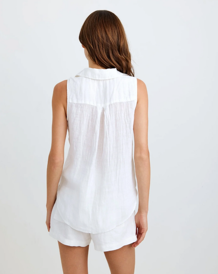 Sleeveless Pullover in White