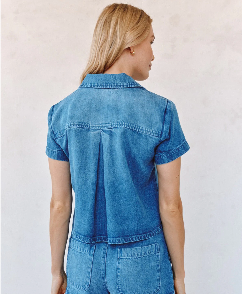 Short Sleeve Flap Pocket Button Down