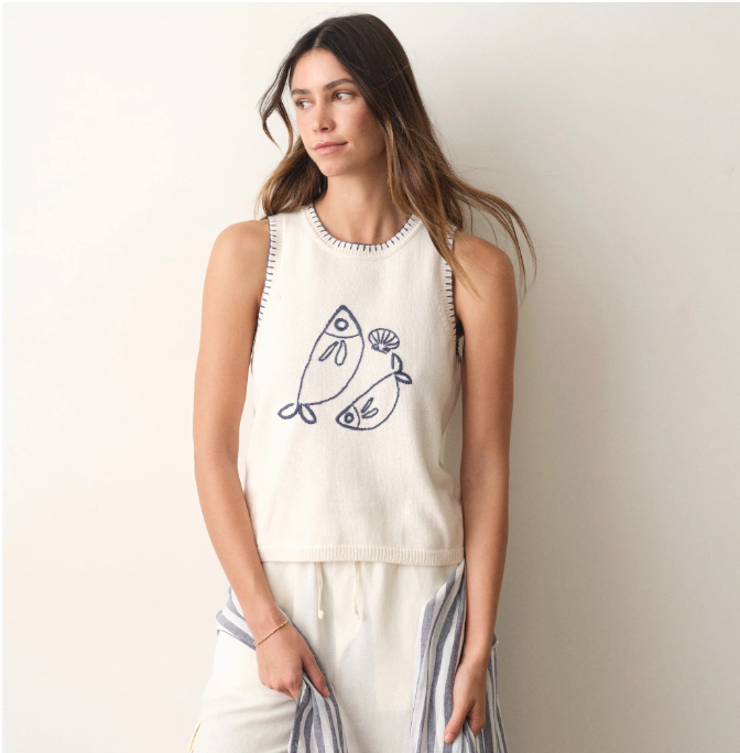 Marisol Sweater Tank in Pescare