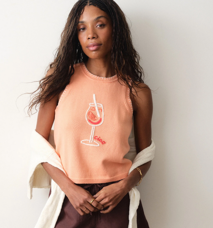 Marisol Sweater Tank in Aperol