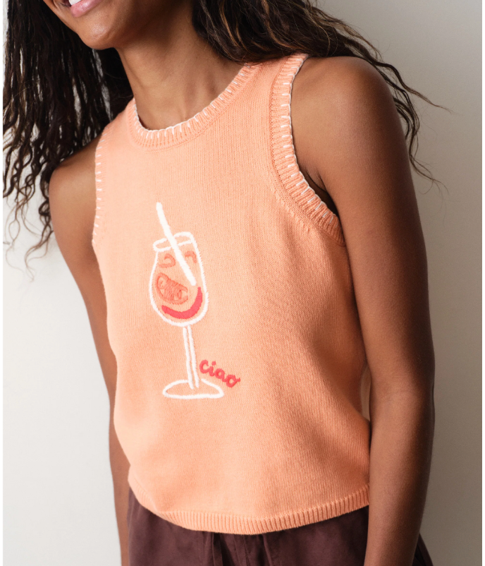Marisol Sweater Tank in Aperol