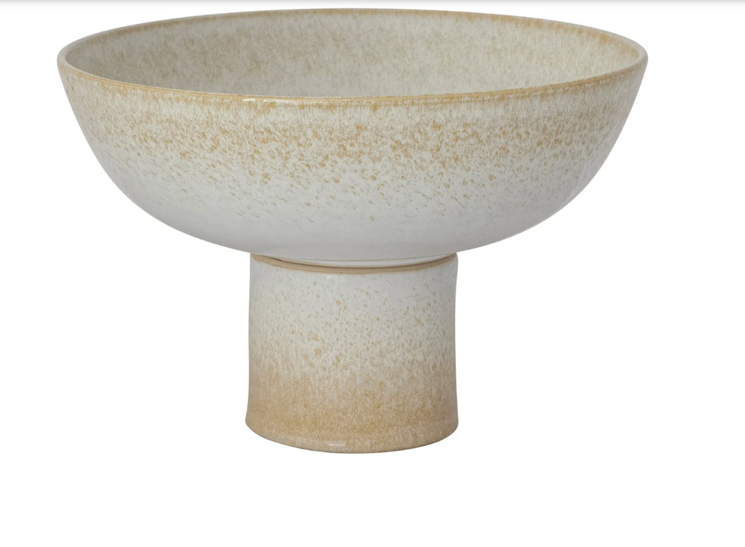 Stoneware Pedestal Bowl