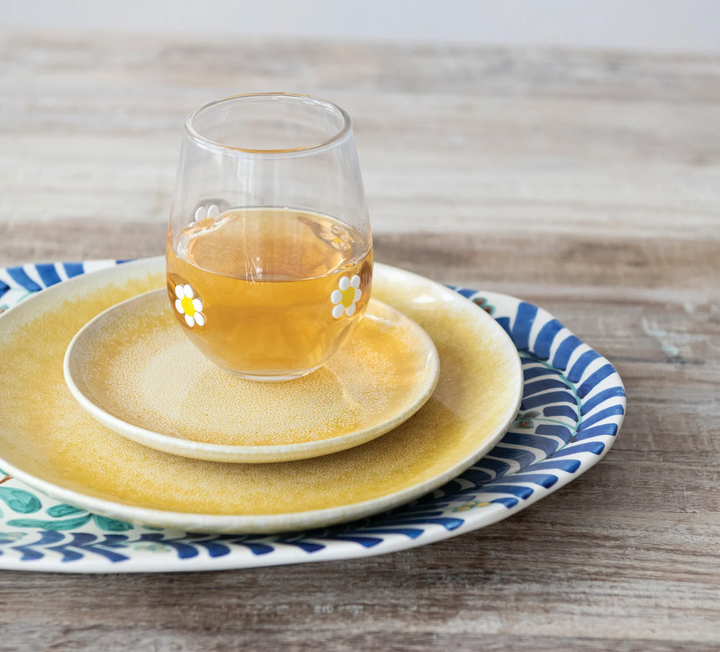 16 oz. Drinking Glass with Daisies