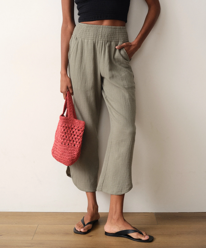 Cali Double Cloth Pant in Sage