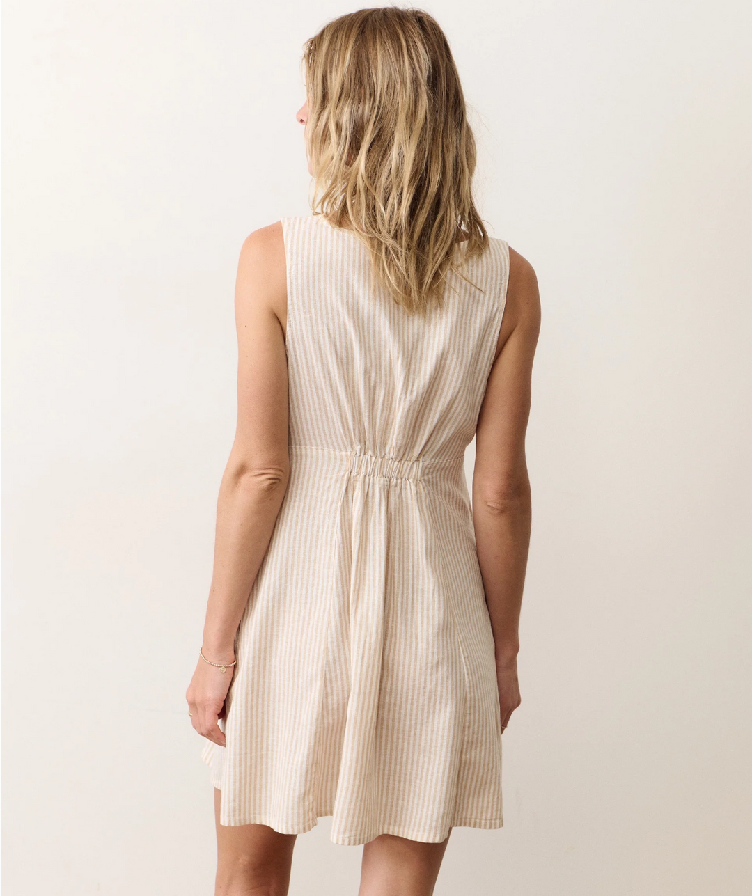 Camilla Sleeveless Mini Dress in Tuscan Stripe