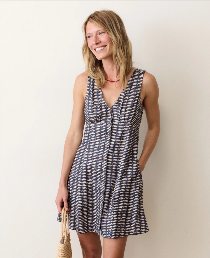 Camilla Sleeveless Mini Dress in Sardina Print