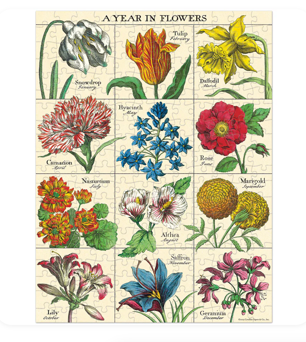 A Year in Flowers Mini 240 Piece Puzzle