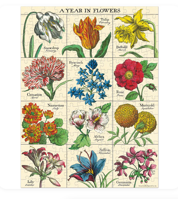 A Year in Flowers Mini 240 Piece Puzzle