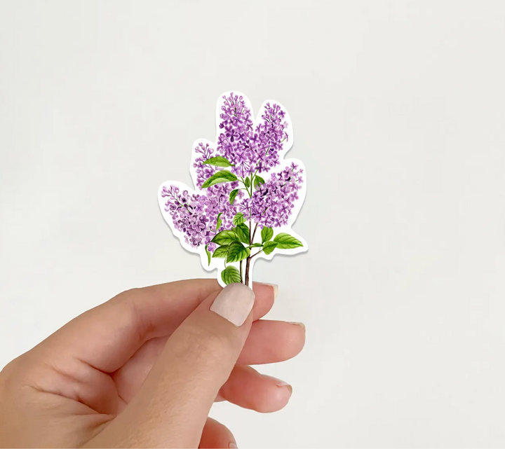 Lilacs Vinyl Sticker, Local Artist