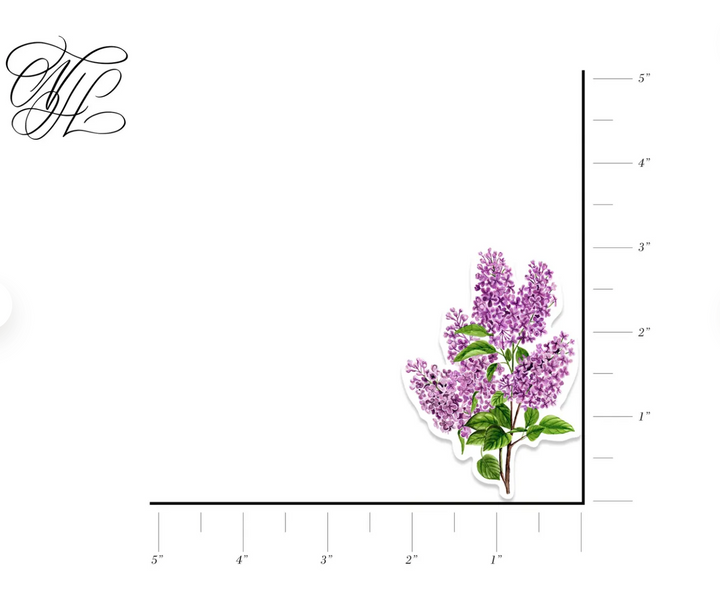 Lilacs Vinyl Sticker, Local Artist