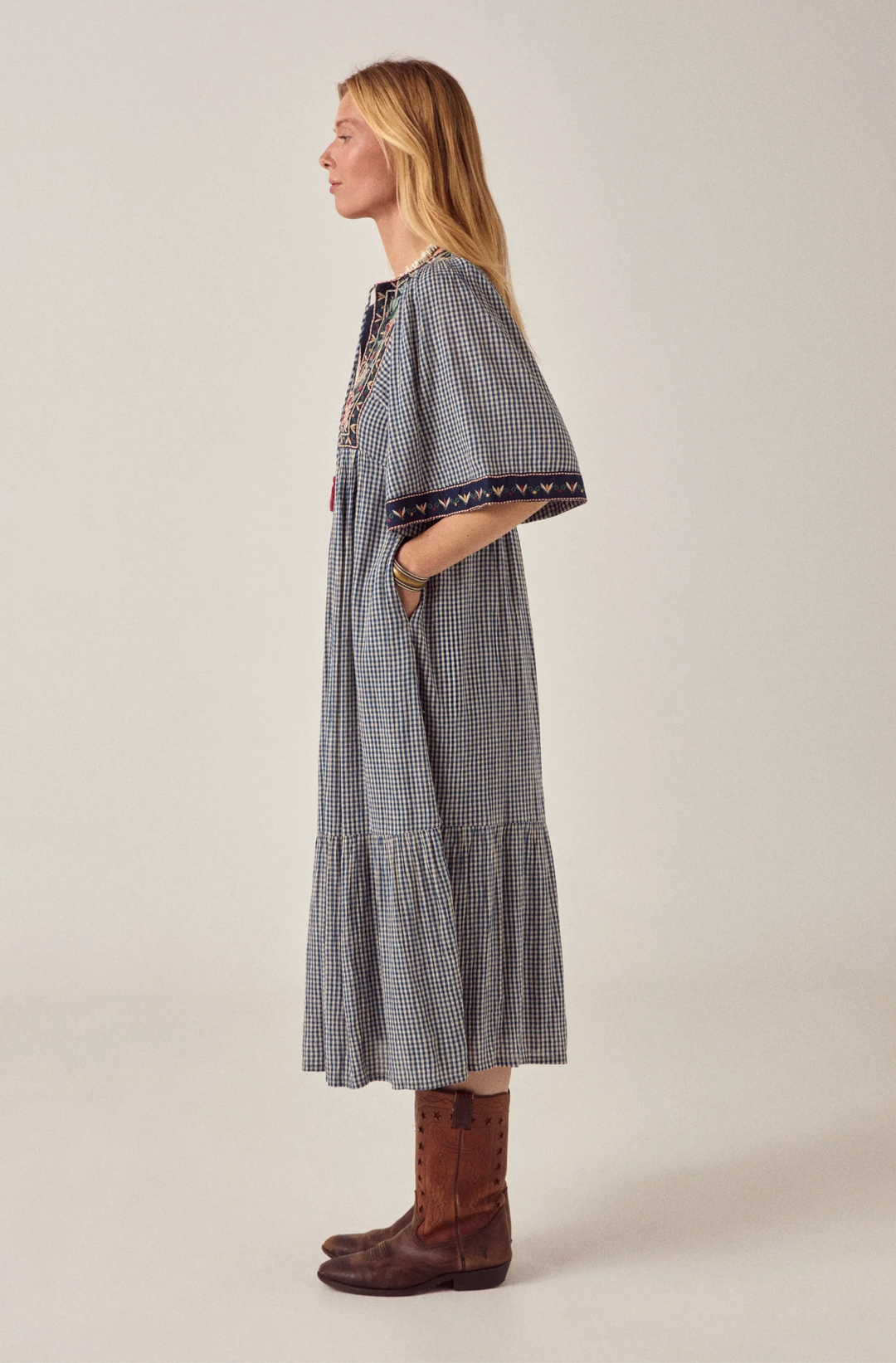Gingham Bloom Augusta Dress
