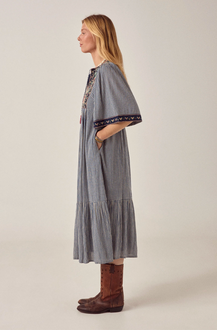 Gingham Bloom Augusta Dress