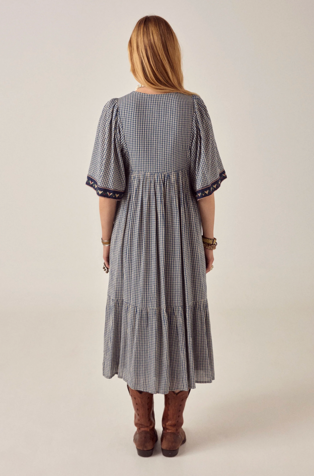 Gingham Bloom Augusta Dress