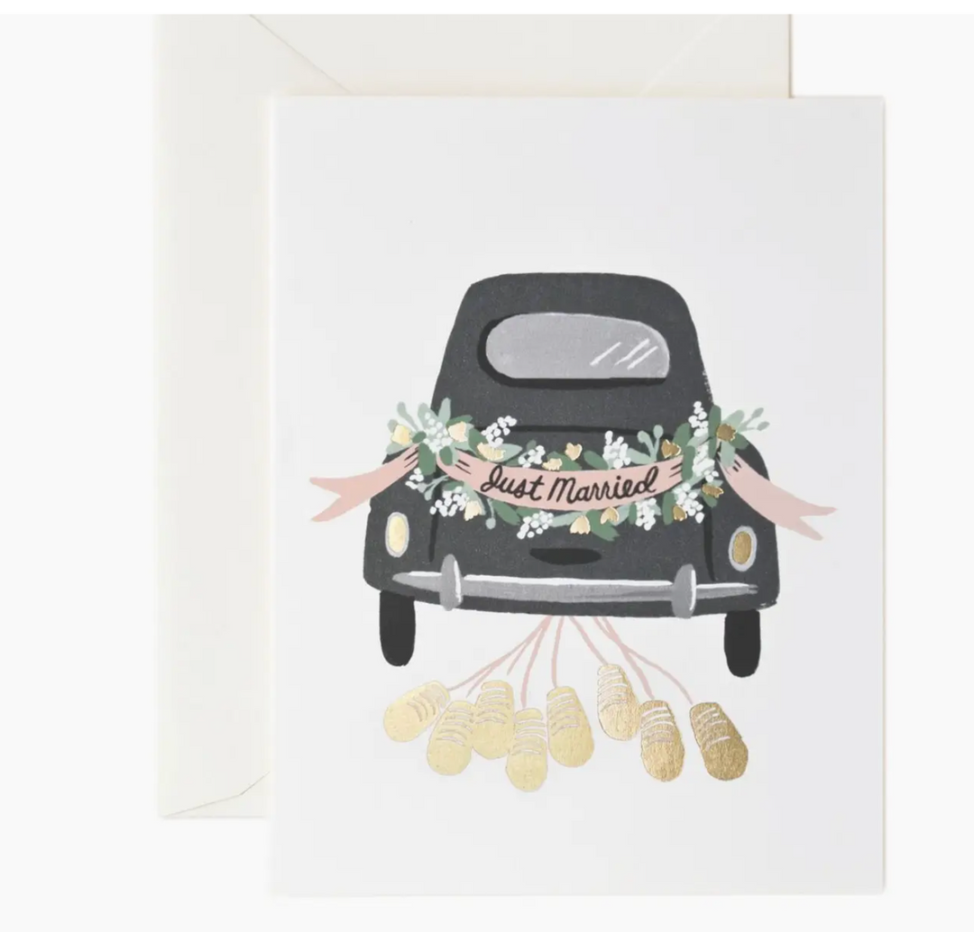 Just Married Getaway Card