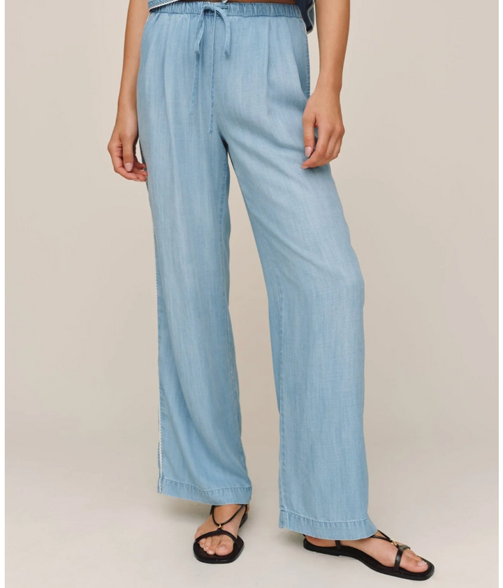 Scallop Side Seam Pant in Ombre Mist Wash