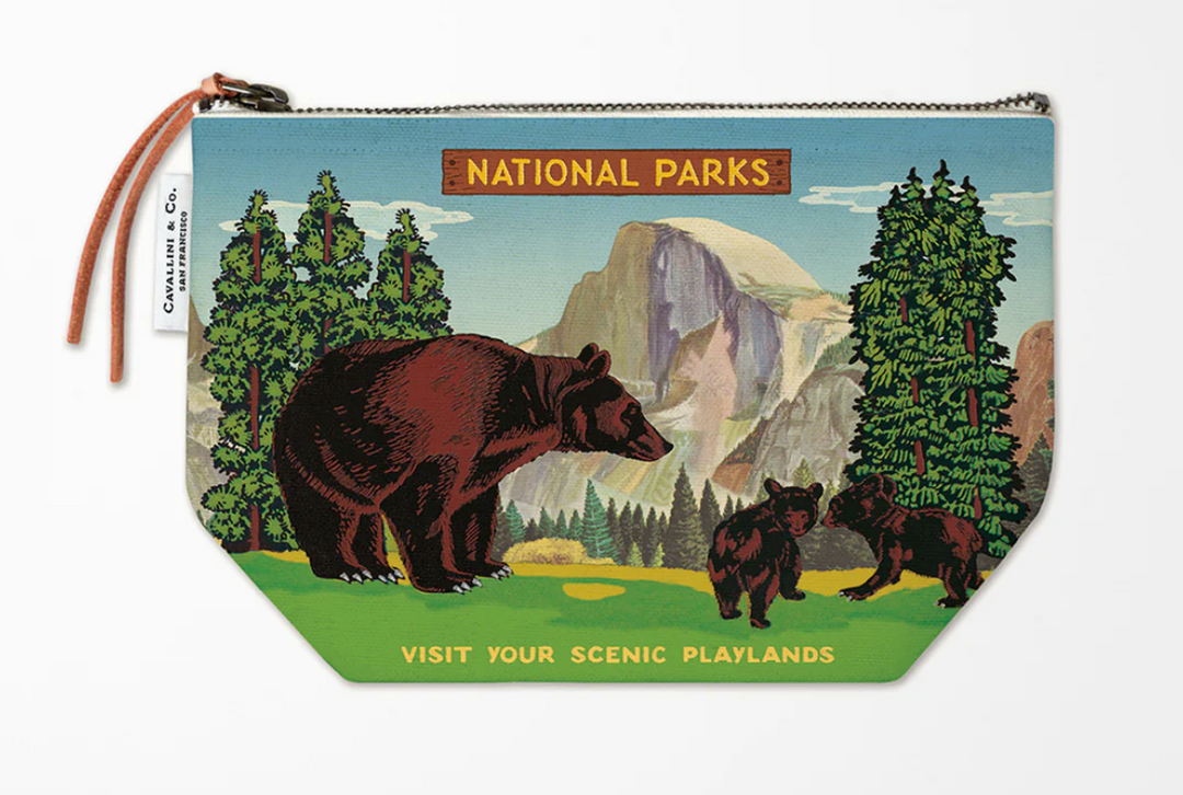 National Parks Bear Vintage Pouch