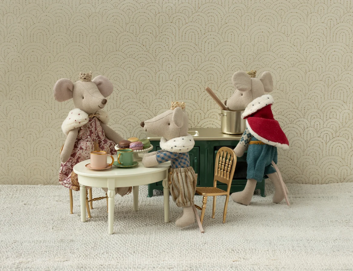 Vintage Dining Table, Mouse, Off White