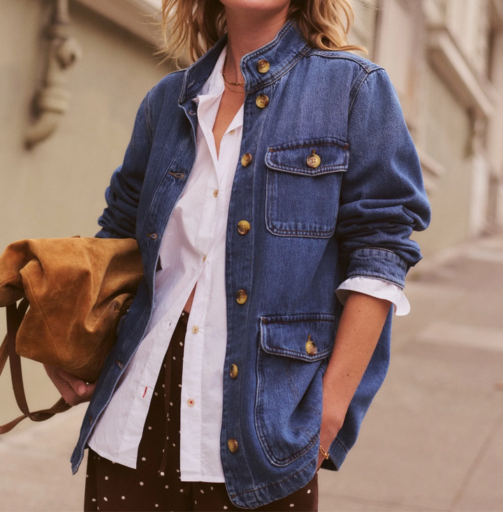 Blake Denim Utility Jacket, Medium Wash