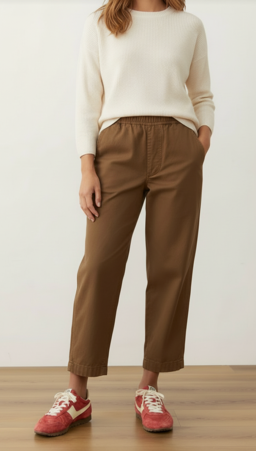 Jessie Barrel Pant in Tobacco