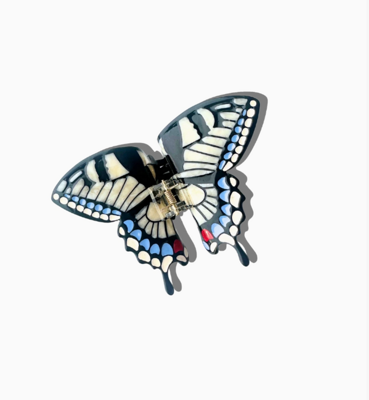 Swallowtail Butterfly Hair Clip in White