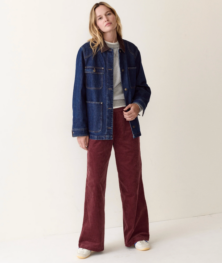Allison Corduroy Trouser in Merlot