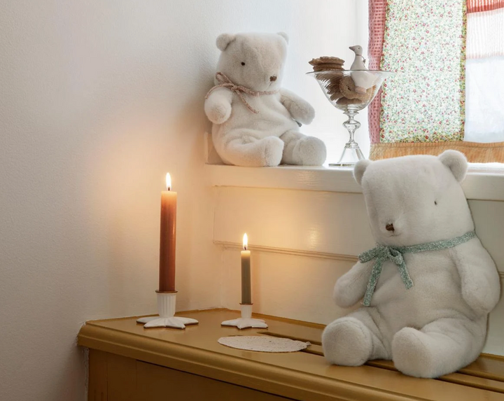 Teddy Bear Plush, Small, Off White