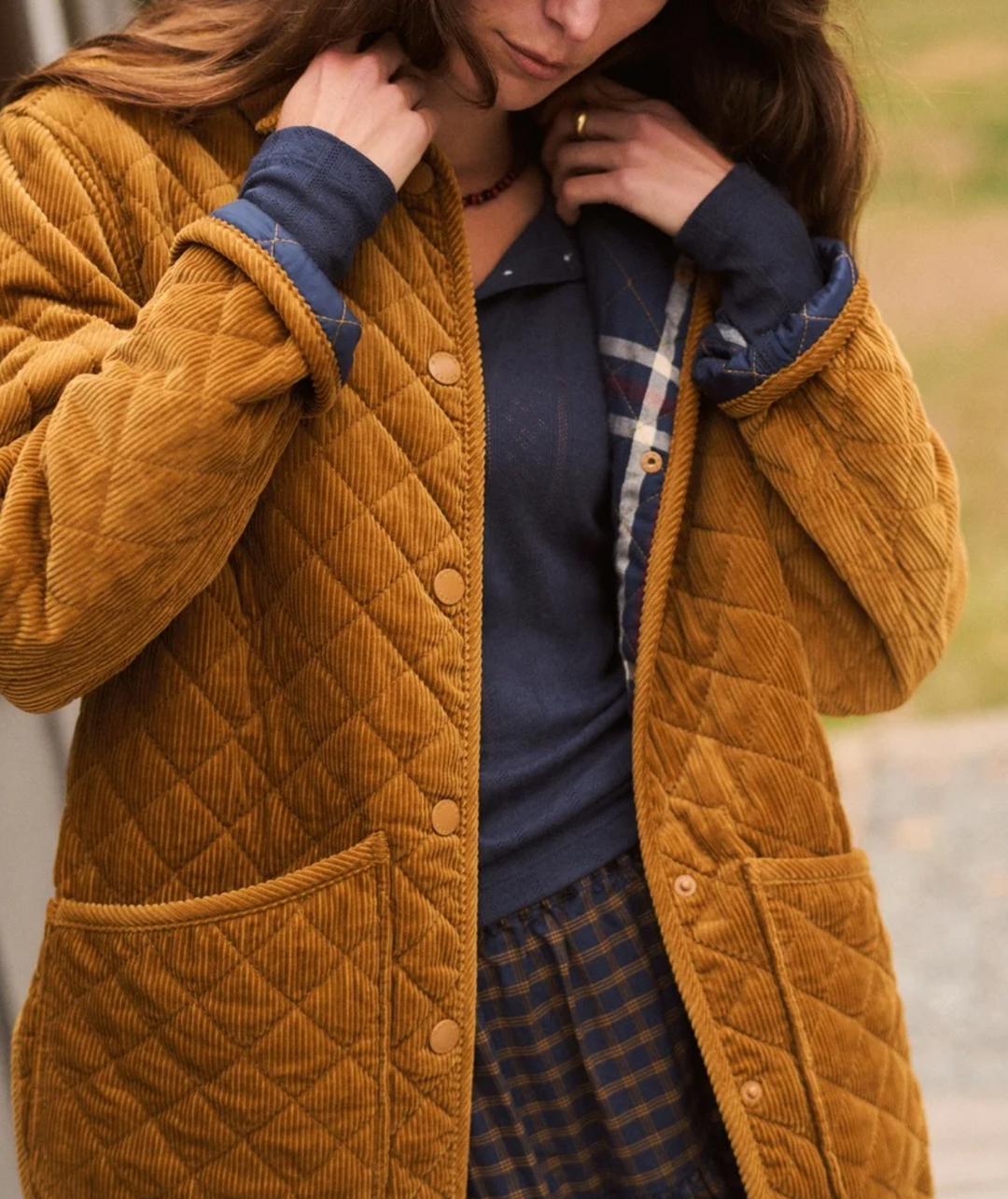 Reese Quilted Jacket in Bronze