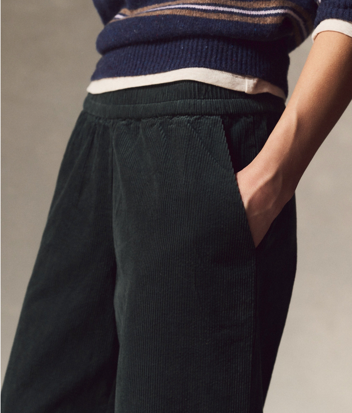 Allison Corduroy Trouser in Forest