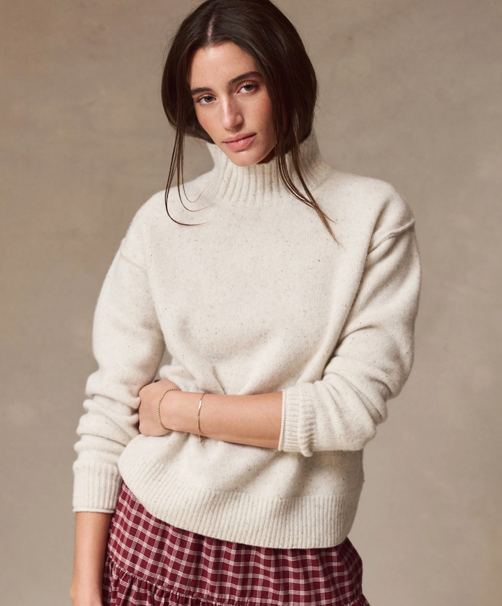 Merino Turtleneck Sweater in Ivory