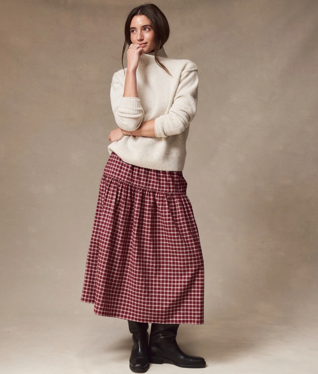 Merino Turtleneck Sweater in Ivory