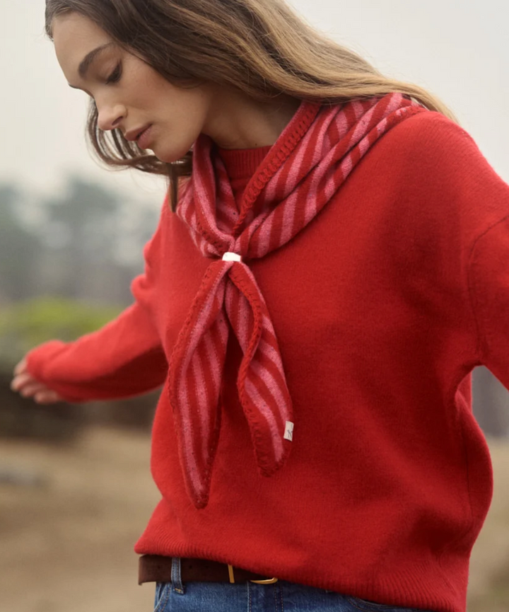 Merino Crewneck Sweater in Crimson