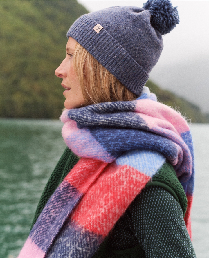Brushed Scarf in Multi Check