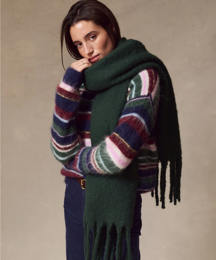 Brushed Scarf in Emerald