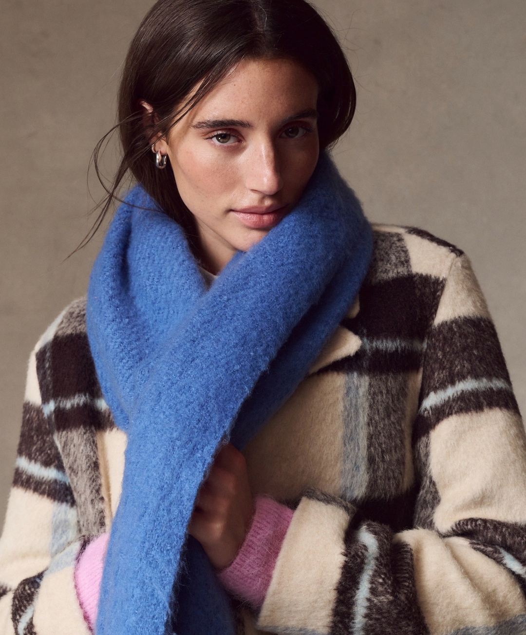 Brushed Scarf in French Blue