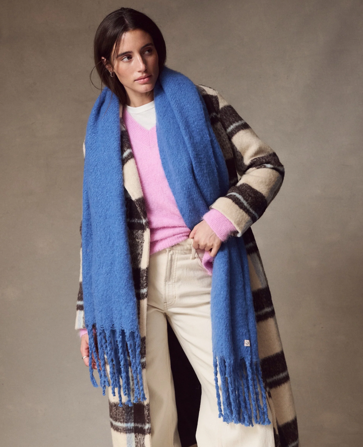 Brushed Scarf in French Blue