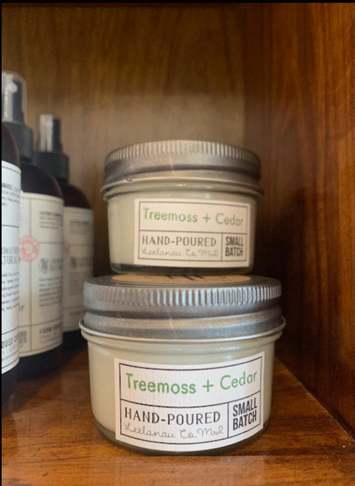 Treemoss + Cedar Soy Candle, Made in Lake Leelanau, MI