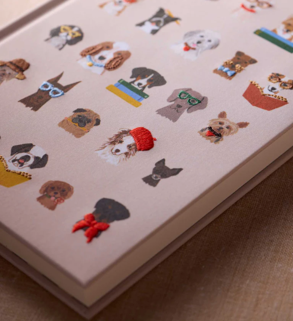 Studious Dogs Embroidered Journal