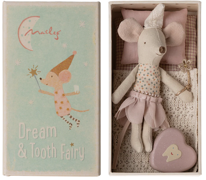 Tooth Fairy Mouse in Match Box (Two Colors)
