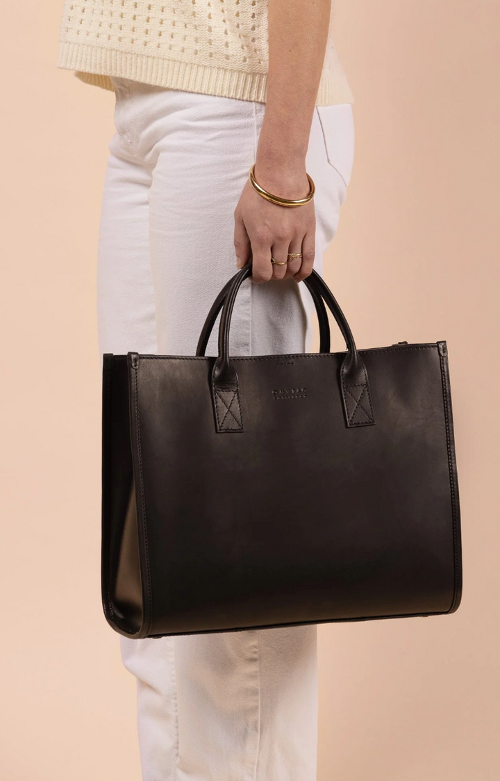 Jackie Structured Leather Tote- 2 colors