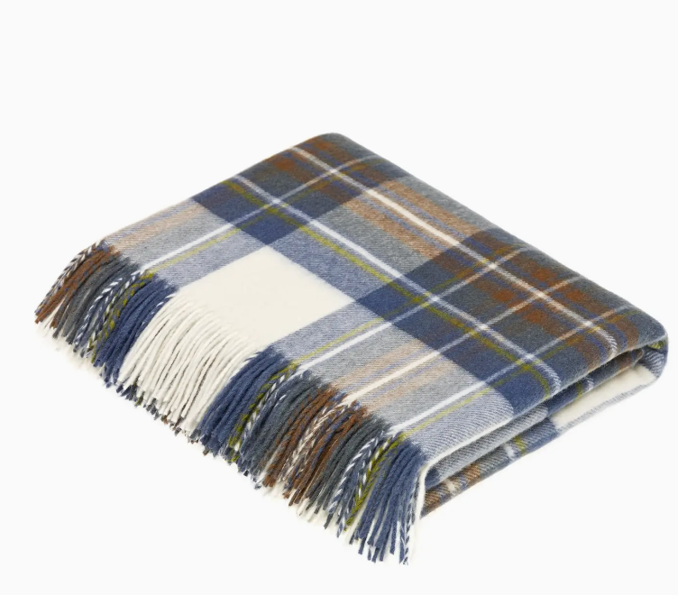 Tartan Plaid Lambswool Throw, 4 Colors