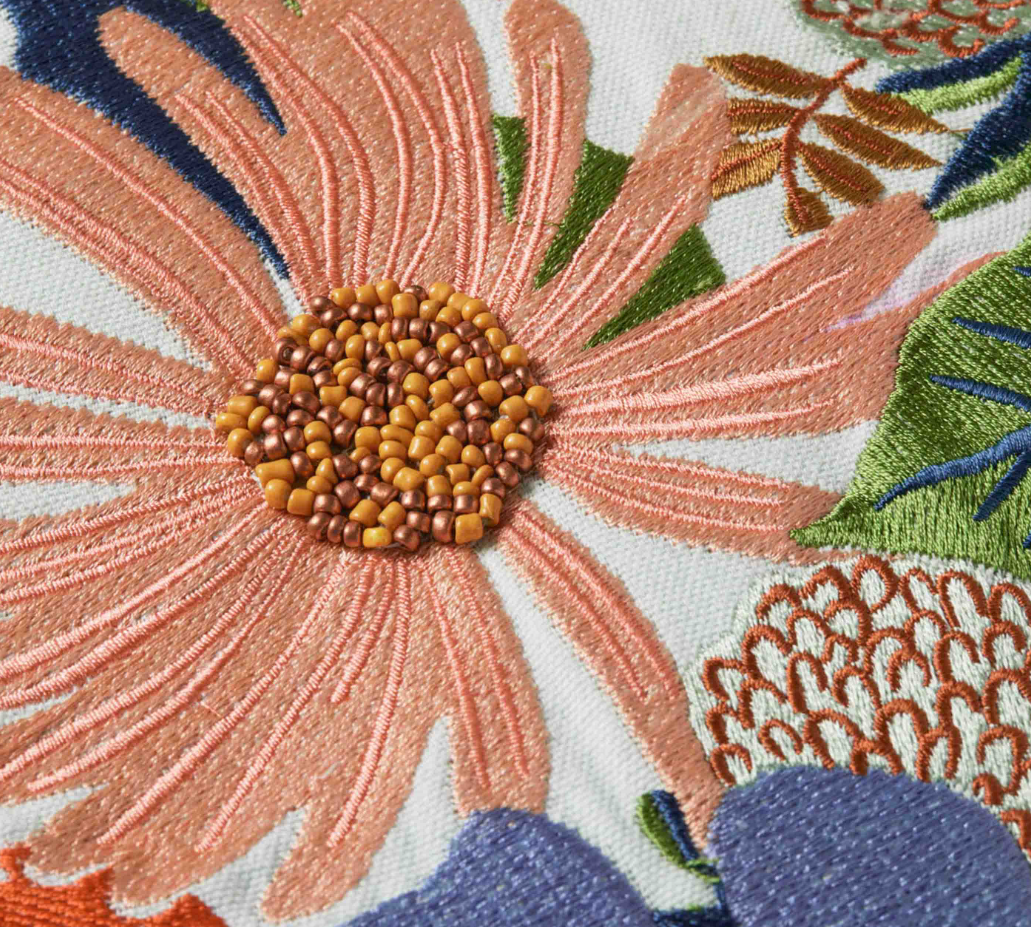 Dovecote Embroidered Pillow