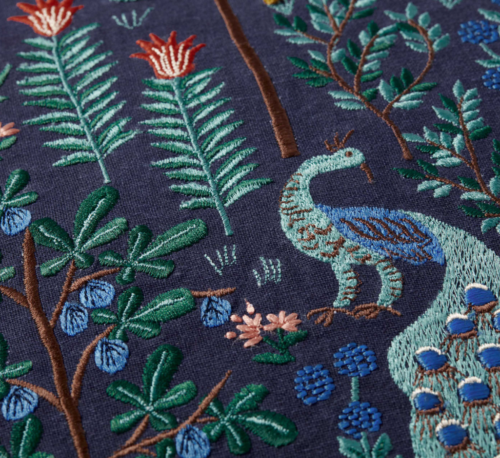 Menagerie Forest Embroidered Pillow
