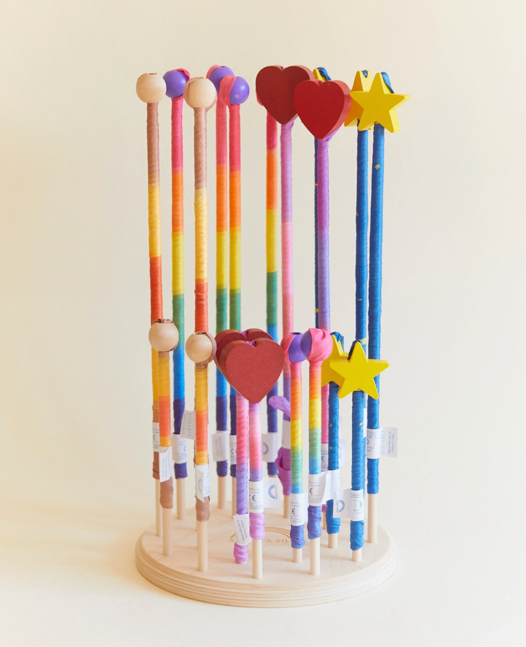 Blossom Streamer - Silk & Wood Wand, 2 Sizes