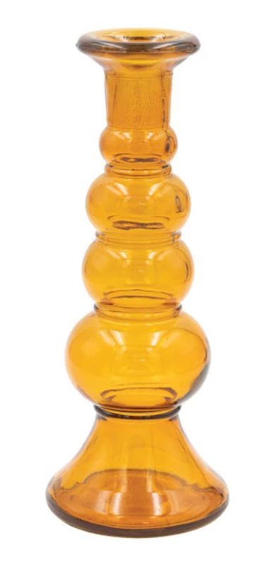 Recycled Glass Taper Holder, 3 Colors