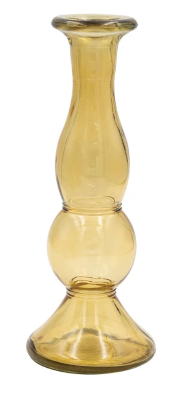 Recycled Glass Taper Holder, 3 Colors