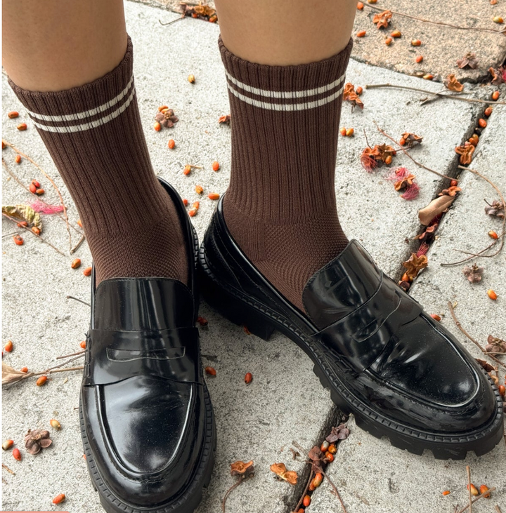 Boyfriend Socks in Wood