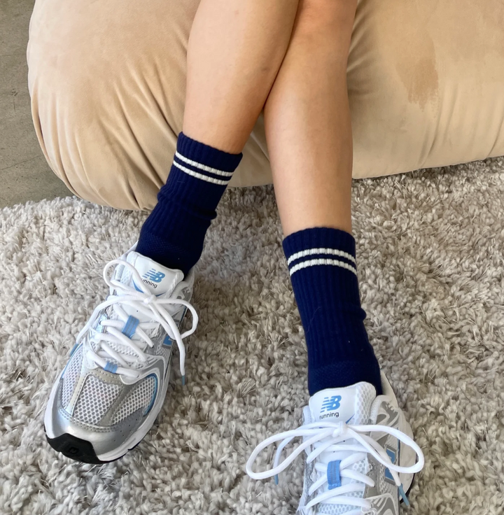 Boyfriend Socks in Navy